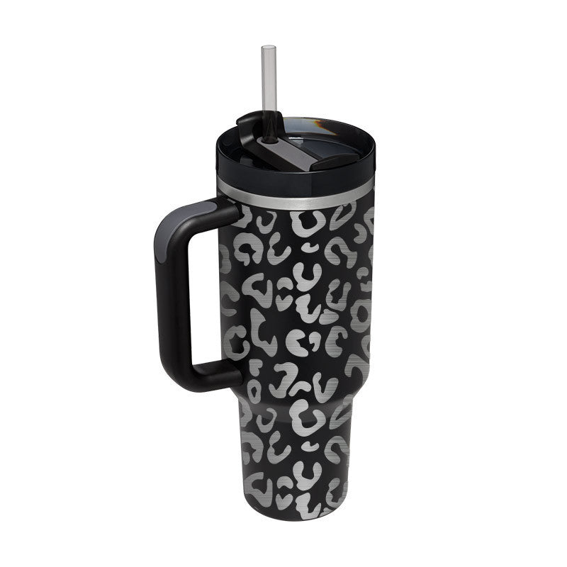 40oz Tumbler with Handle & Straw – Insulated Stainless Steel, Spill-Proof for Travel, Gym & Office