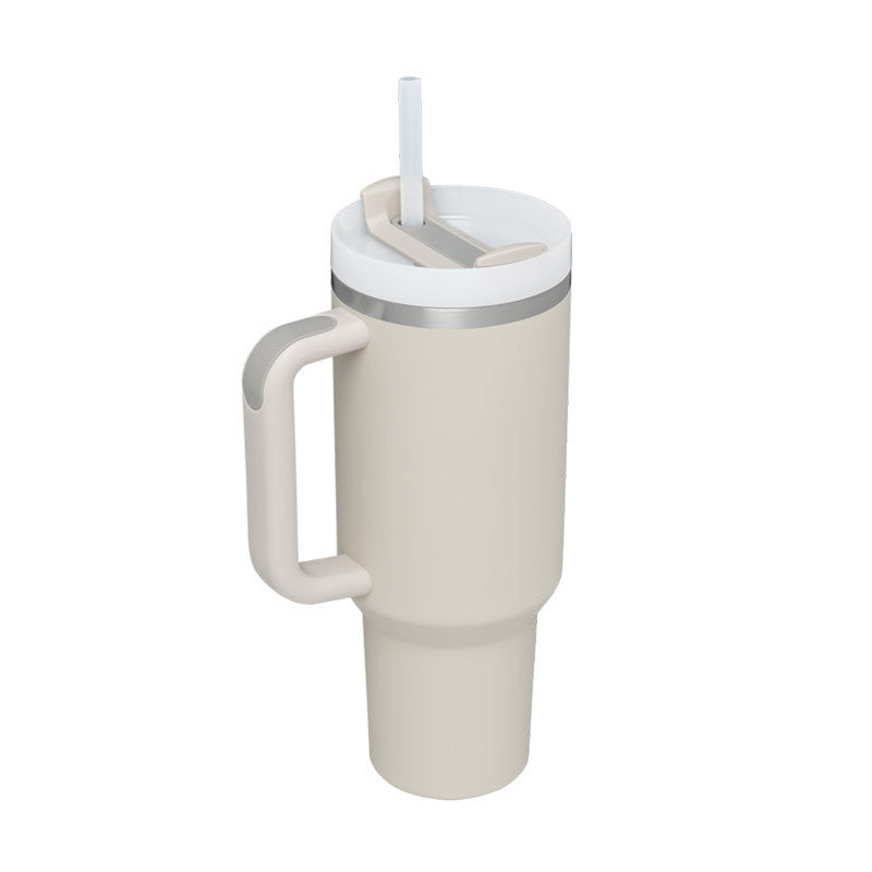 40oz Tumbler with Handle & Straw – Insulated Stainless Steel, Spill-Proof for Travel, Gym & Office