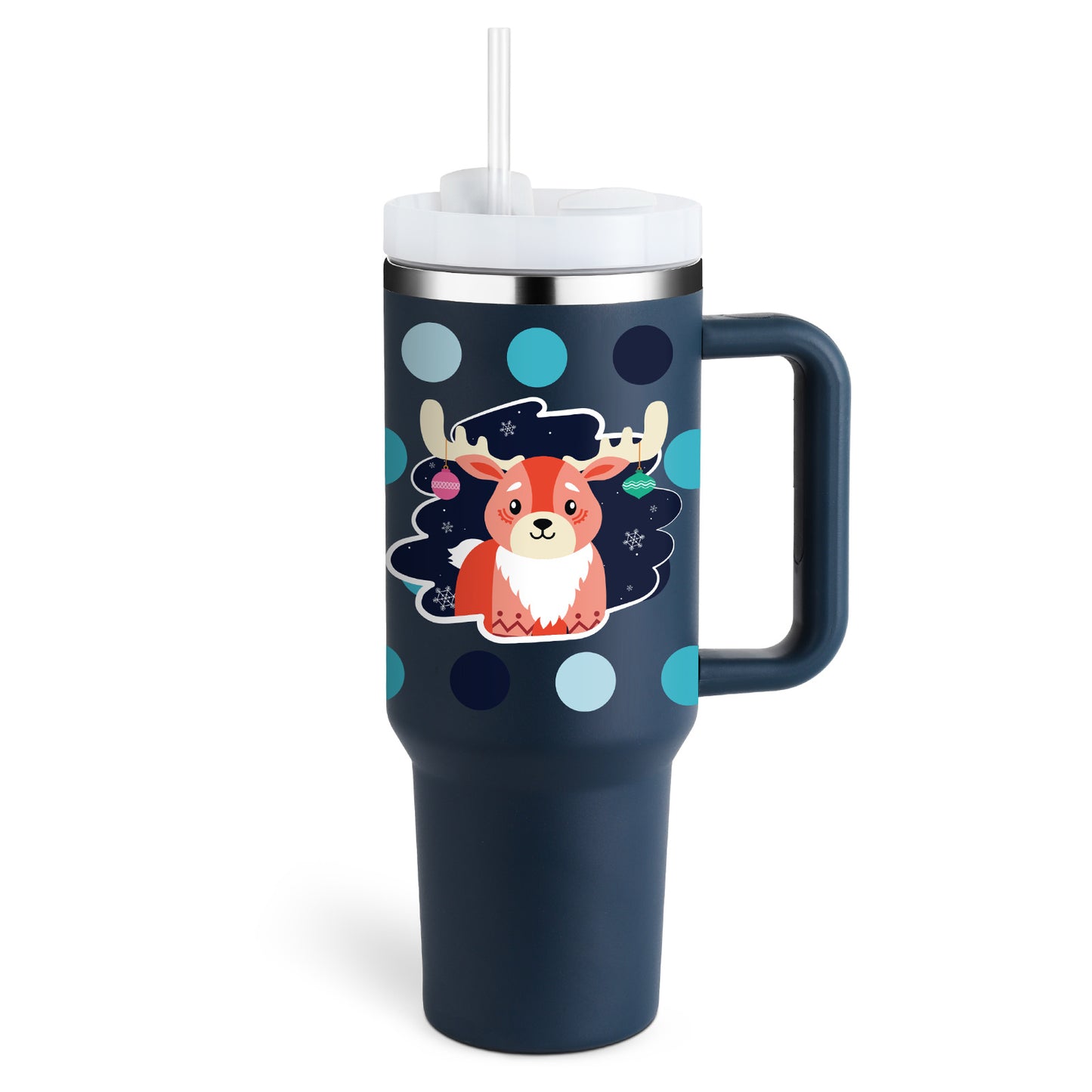 40oz Tumbler with Handle & Straw – Insulated Stainless Steel, Spill-Proof for Travel, Gym & Office
