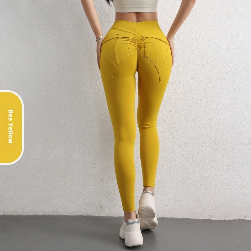 High Waist Hip Lift Yoga Pants with Pockets – Women's Sports Fitness Leggings