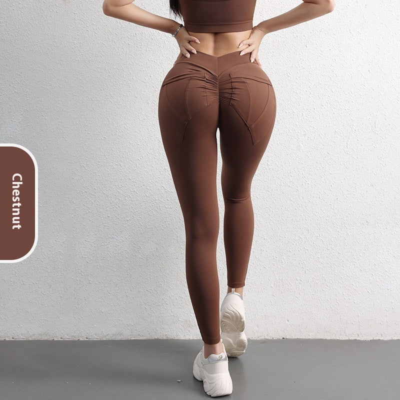 High Waist Hip Lift Yoga Pants with Pockets – Women's Sports Fitness Leggings