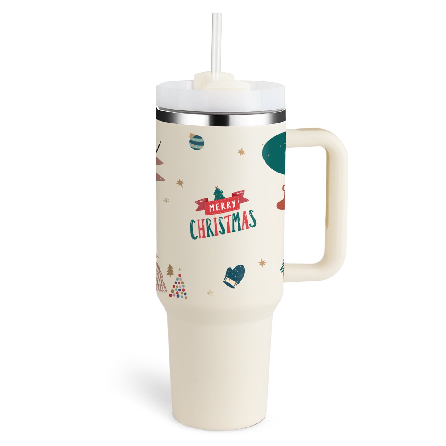 40oz Tumbler with Handle & Straw – Insulated Stainless Steel, Spill-Proof for Travel, Gym & Office