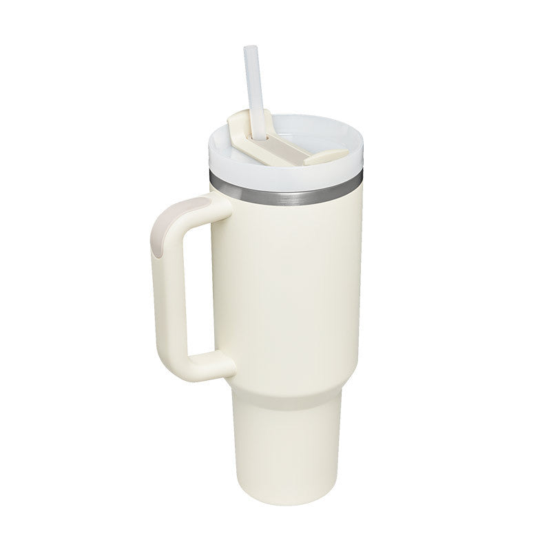 40oz Tumbler with Handle & Straw – Insulated Stainless Steel, Spill-Proof for Travel, Gym & Office