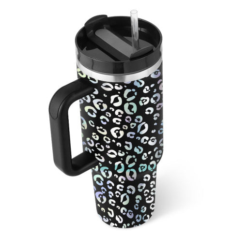 40oz Tumbler with Handle & Straw – Insulated Stainless Steel, Spill-Proof for Travel, Gym & Office