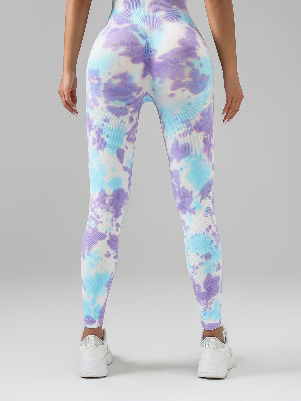 Tie Dye Scrunch Butt Lift Leggings – High Waist Seamless Yoga Pants for Women