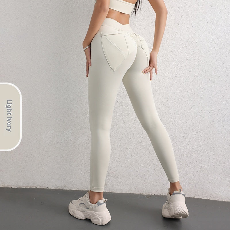 High Waist Hip Lift Yoga Pants with Pockets – Women's Sports Fitness Leggings