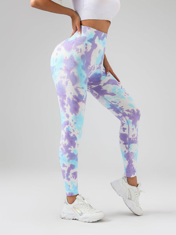 Tie Dye Scrunch Butt Lift Leggings – High Waist Seamless Yoga Pants for Women