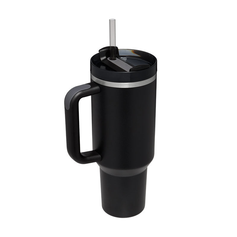 40oz Tumbler with Handle & Straw – Insulated Stainless Steel, Spill-Proof for Travel, Gym & Office