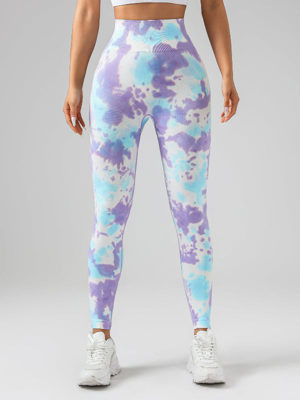 Tie Dye Scrunch Butt Lift Leggings – High Waist Seamless Yoga Pants for Women