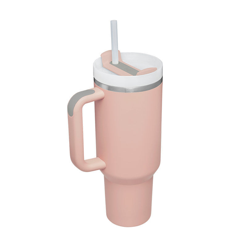 40oz Tumbler with Handle & Straw – Insulated Stainless Steel, Spill-Proof for Travel, Gym & Office