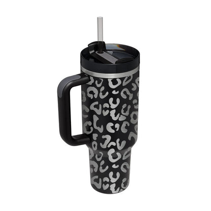 40oz Tumbler with Handle & Straw – Insulated Stainless Steel, Spill-Proof for Travel, Gym & Office