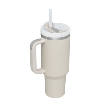 40oz Tumbler with Handle & Straw – Insulated Stainless Steel, Spill-Proof for Travel, Gym & Office
