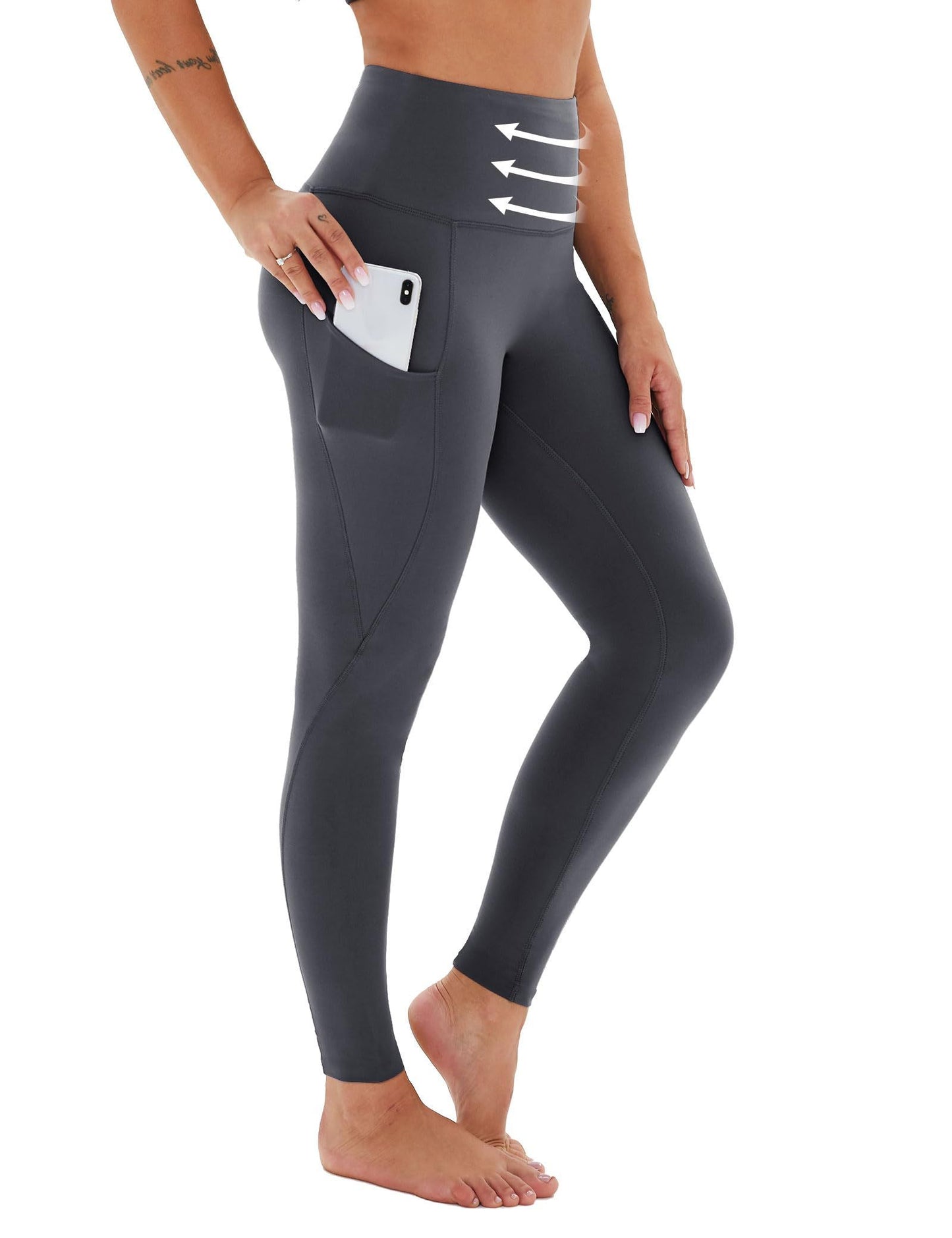 Cropped High-waisted Leggings with Pockets
