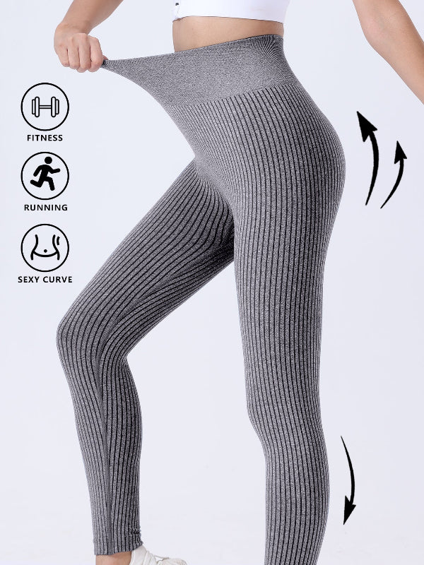 Ribbed High-Waisted Leggings