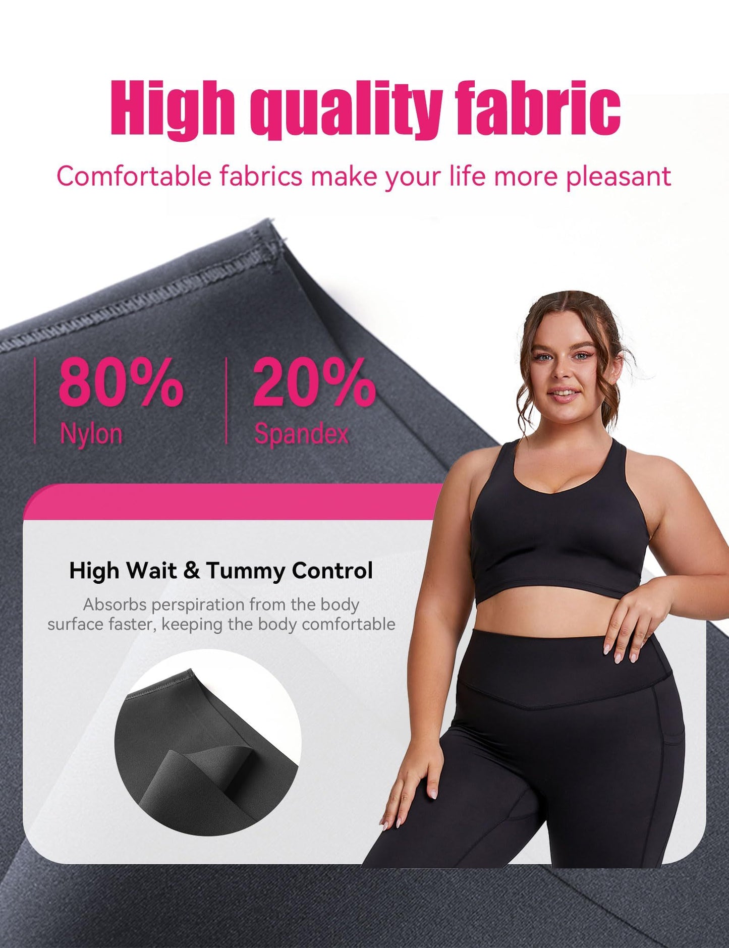 Cropped High-waisted Leggings with Pockets