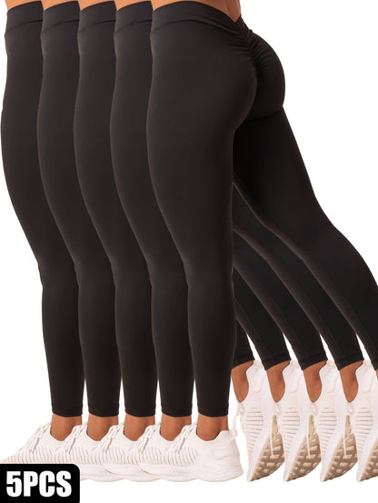 Five Pack - High-Waisted Yoga Leggings