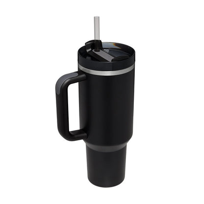 40oz Tumbler with Handle & Straw – Insulated Stainless Steel, Spill-Proof for Travel, Gym & Office