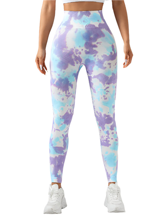 Tie Dye Scrunch Butt Lift Leggings – High Waist Seamless Yoga Pants for Women